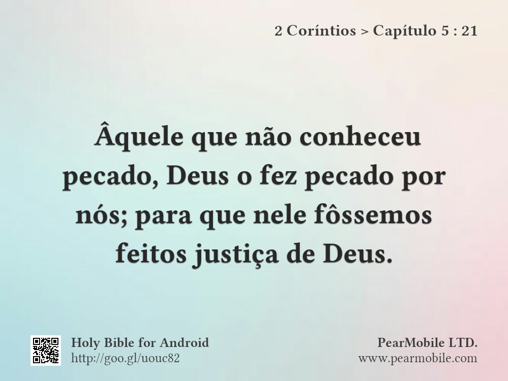 2 Coríntios, Capítulo 5:21